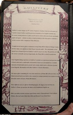Menu photo 6 Gulliver's Restaurant Irvine, CA