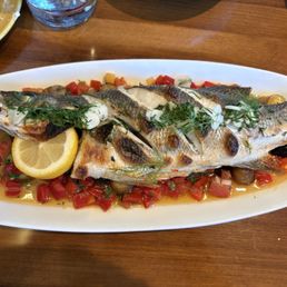 Branzino special. Sauce is full of flavor and accompanies fish so well.