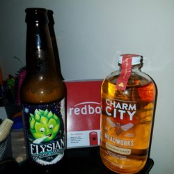Village Pump Liquors - It's Redbox nigh! And I got a new IPA and some honey wine to try. Shout out to Village Pump for always having an eclectic selection.