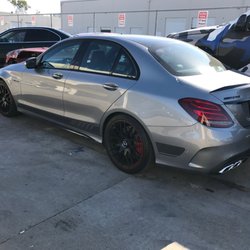 EBC Motorsports - 2016 Mercedes C63S Complete! -Custom Smoke Gray Taillights -Black Chromed Emblems -Red Vinyl Trim -Custom Red Tie Bar Support Braces