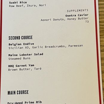 Ernest - Menu. Sorry my food pictures are not in order. - New American Near Me - San Francisco, California