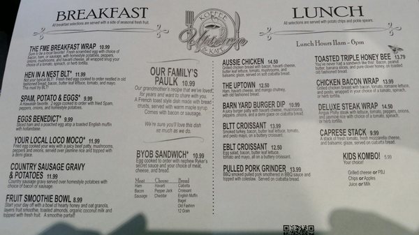 Menu photo 4 Uptown Koffee & Kafe Milton, WA Menu photo 4 Uptown Koffee & Kafe Milton, WA