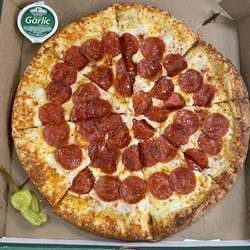 Papa Johns Pizza - Garlic Parmesan Crusted Pepperoni pizza