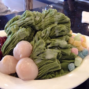 Snowflake Tea House - Flavored snow: green tea with red beans, lychee, mochi - Desserts Near Me - Duluth, Georgia Snowflake Tea House - Flavored snow: green tea with red beans, lychee, mochi - Desserts Near Me - Duluth, Georgia