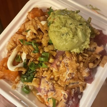 Five Star Poke - Spicy mayo and original garlic shoyu with guac - Poke Near Me - Honolulu, Hawaii Five Star Poke - Spicy mayo and original garlic shoyu with guac - Poke Near Me - Honolulu, Hawaii