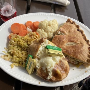 Black Swan - Chicken and bacon pie with baked potato - Pubs Near Me - Chesterfield, DBY