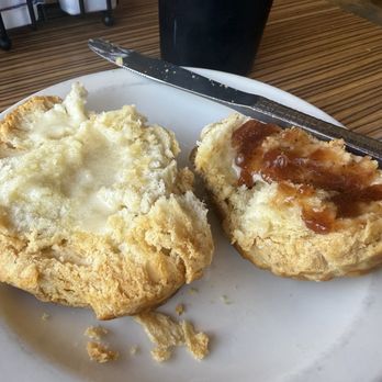 Mainstream Bar & Grill - Biscuit with butter and strawberry jam - Sports Bars Near Me - Carlsbad, California Mainstream Bar & Grill - Biscuit with butter and strawberry jam - Sports Bars Near Me - Carlsbad, California