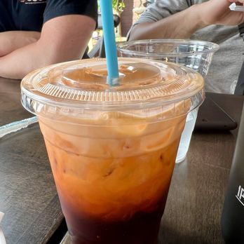 Saigon Bistro - Thai Iced Tea - delicious but too sweet/dense for my taste - Vietnamese Near Me - Jersey City, New Jersey