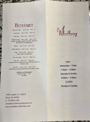 Menu photo 5 Wheatberry Baking Company Reno, NV Menu photo 5 Wheatberry Baking Company Reno, NV