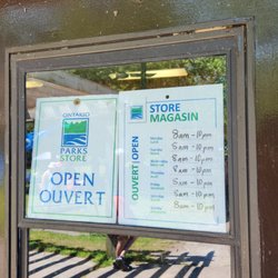 Sibbald Point Provincial Park Store - Store hours for July 2023
