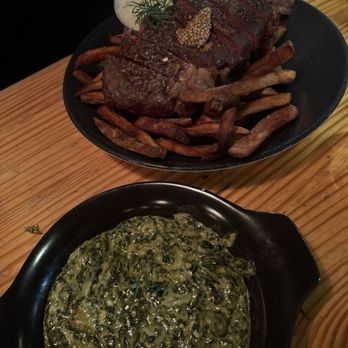 Marrow - Meat was great and this spinach was amazing - New American Near Me - Detroit, Michigan