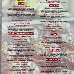 New menu