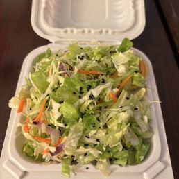 Small side salad - raw onions ruined it even with the dressing. Wouldn't recommend Small side salad - raw onions ruined it even with the dressing. Wouldn't recommend