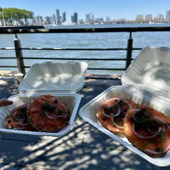 Apollo Bagels - Sesame and Everything bagel with lox - Bagels Near Me - New York, New York