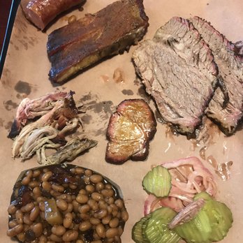 SBH BBQ - Judge's Plate: Hot Link, Smoked Brisket, Pork Medallion, St. Louis Style Ribs, amazing BBQ Baked Beans and House made pickles and onions. - Barbeque Near Me - Greenville, South Carolina SBH BBQ - Judge's Plate: Hot Link, Smoked Brisket, Pork Medallion, St. Louis Style Ribs, amazing BBQ Baked Beans and House made pickles and onions. - Barbeque Near Me - Greenville, South Carolina