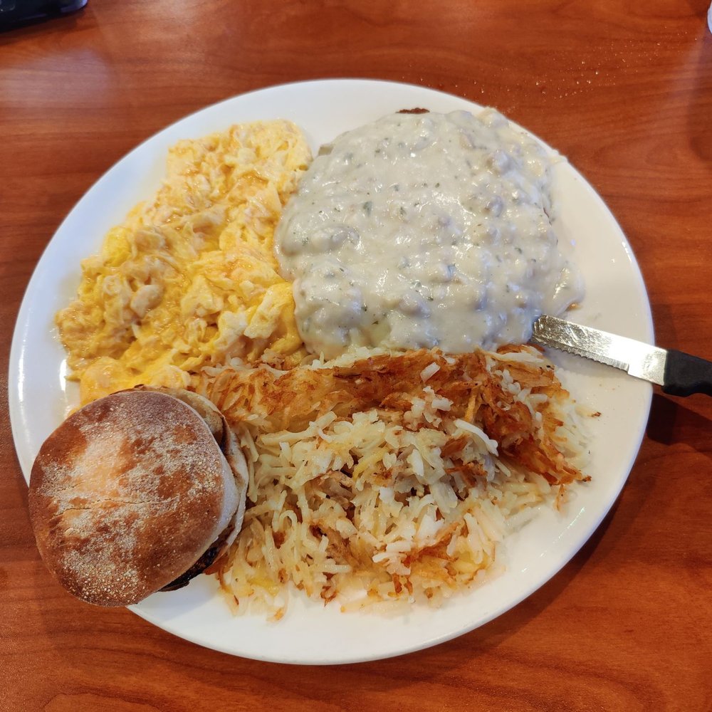 Broken Yolk Cafe - Chicken Fried Steak breakfast.. 20 % off discount for seniors on Tuesdays, double reward points during the month of September. - Breakfast & Brunch Near Me - Mesa, Arizona Broken Yolk Cafe - Chicken Fried Steak breakfast.. 20 % off discount for seniors on Tuesdays, double reward points during the month of September. - Breakfast & Brunch Near Me - Mesa, Arizona
