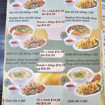 Bun Vit Thanh Da - Menu (1 of 3). 8/10/2025 - Vietnamese Near Me - Westminster, California