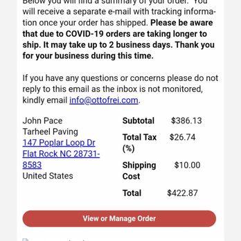 Otto Frei - Copy of paid invoice - Jewelry Near Me - Oakland, California