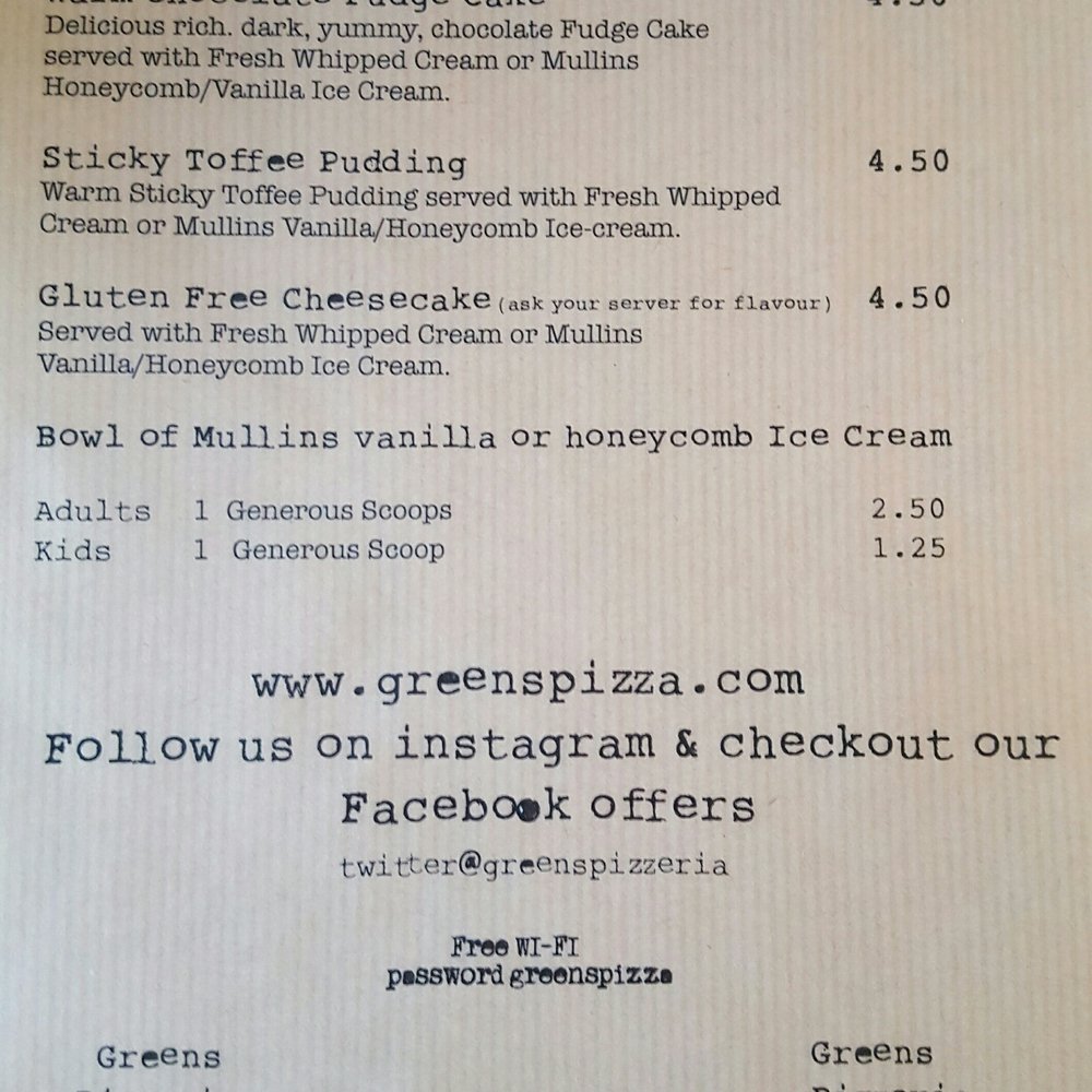 Greens Pizza - Pizza Near Me - Belfast, BFS