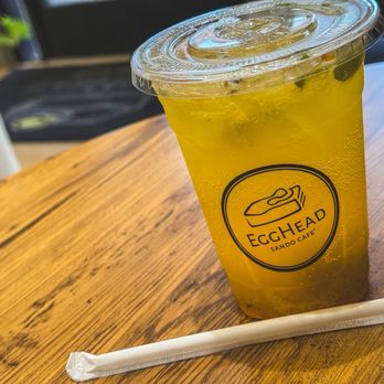 Egghead Sando Cafe - Mint and passion fruit drink!! Sweet yet delicious! - Breakfast & Brunch Near Me - San Ramon, California Egghead Sando Cafe - Mint and passion fruit drink!! Sweet yet delicious! - Breakfast & Brunch Near Me - San Ramon, California