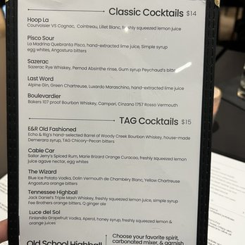 Echo & Rig - Cocktail offerings - Steakhouses Near Me - Henderson, Nevada