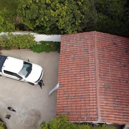 Image of the completed garage roof Image of the completed garage roof
