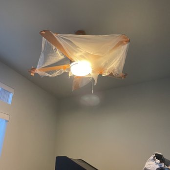Juanez Painting - Plastic left on the ceiling fan. - Painters Near Me - San pedro, California