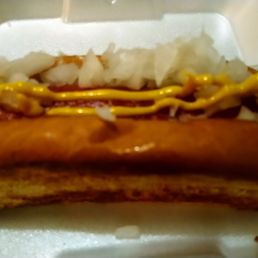 Yummy hotdog. Love the bread