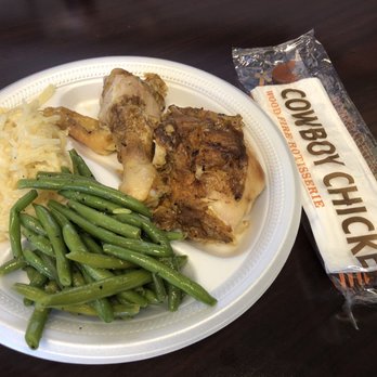 Cowboy Chicken - Had an office luncheon. Slap Yo Momma Good Chicken. The green beans and potatoes were alright. - Chicken Shop Near Me - Irving, Texas