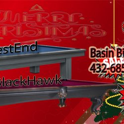 Basin Billiards - Happy Holidays from Basin Billiards in Midland,TX customize your table today for the Christmas Season!!