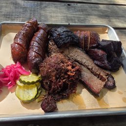 Jalapeno cheese sausage, barbacoa, brisket, chicken and burnt ends. Jalapeno cheese sausage, barbacoa, brisket, chicken and burnt ends.