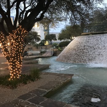 Chart House - Beautiful waterfalls at the base of the tower - Seafood Near Me - San Antonio, Texas