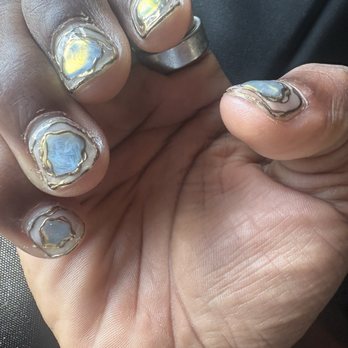Nail Origins - Brian's idea of "fixing" ivy's work. - Nail Salons Near Me - San Diego, California Nail Origins - Brian's idea of "fixing" ivy's work. - Nail Salons Near Me - San Diego, California