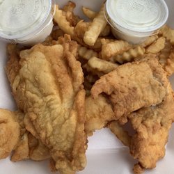 Old Time New England Seafood Company - Fried haddock plate
