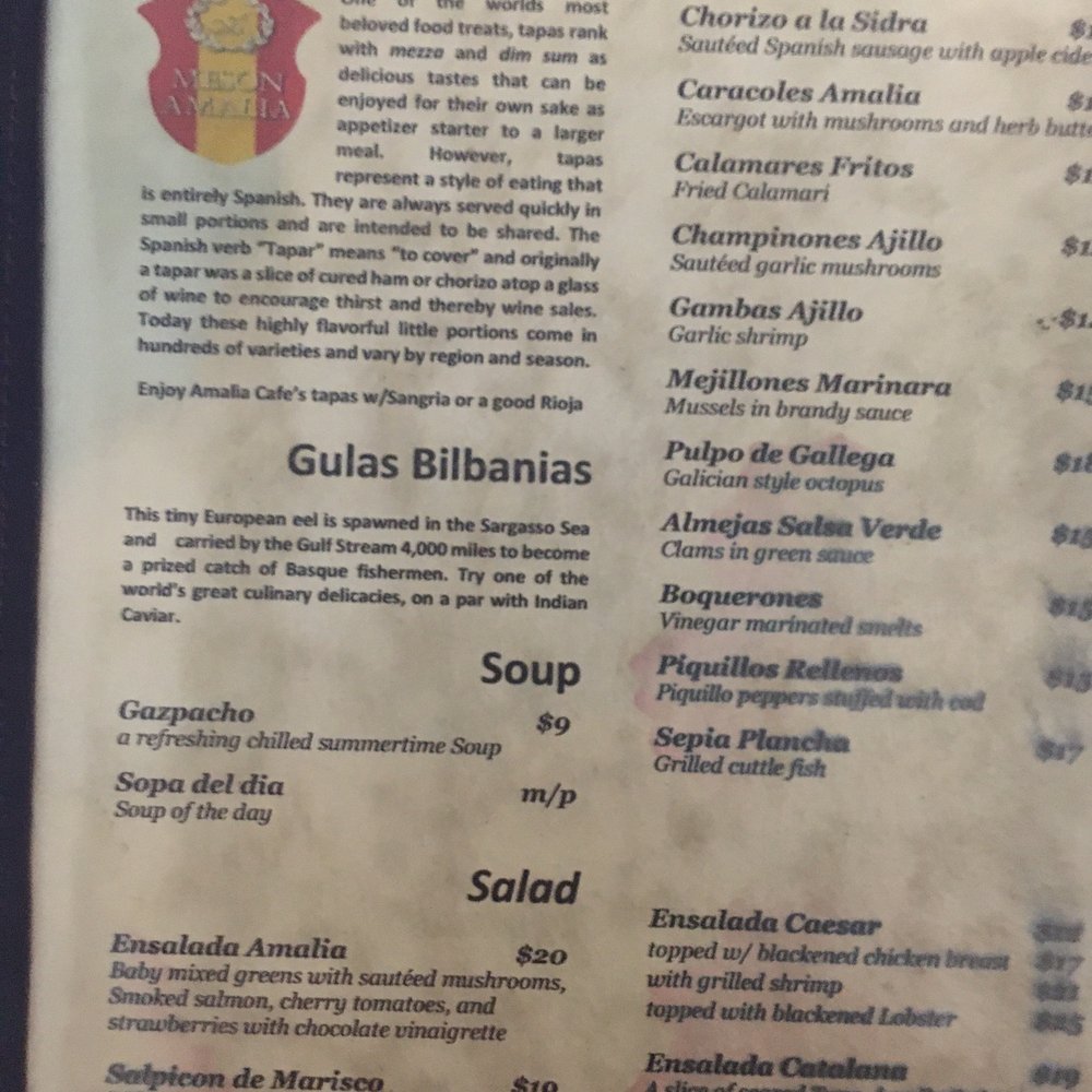Amalia Cafe - Menu - Spanish Near Me - St Thomas, Virgin Islands Amalia Cafe - Menu - Spanish Near Me - St Thomas, Virgin Islands