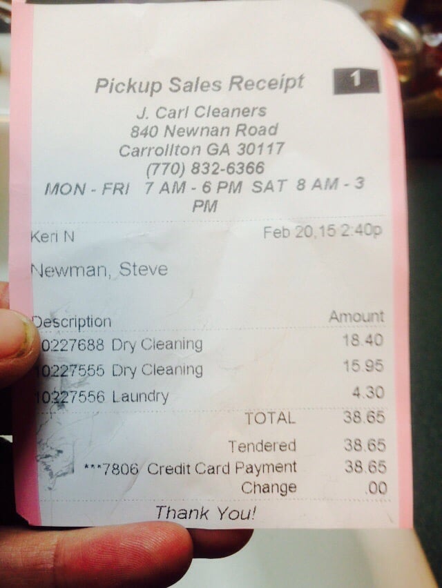 J CARL CLEANERS Updated August 2024 13 Reviews 314 Newnan St, Carrollton,