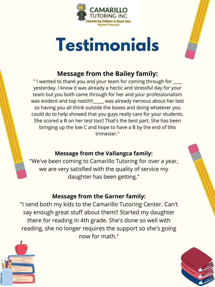 Camarillo Tutoring - reading tutor in Camarillo, CA