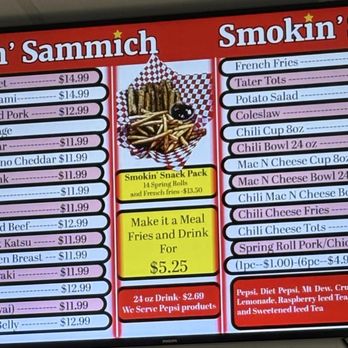 Smokin' Sammich - Menu - Smokehouse Near Me - Las Vegas, Nevada Smokin' Sammich - Menu - Smokehouse Near Me - Las Vegas, Nevada