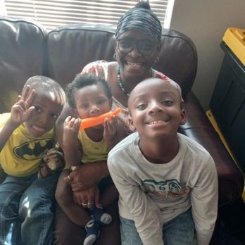 Dollar General - THAT'S ME(KAREN); AT HOME; WITH THREE OF GRANDSONS SITTING; IN FRONT; OF ME, THIER MOMMY JOY IS TAKING THE PICTURE. - Grocery Near Me - Jacksonville, Florida