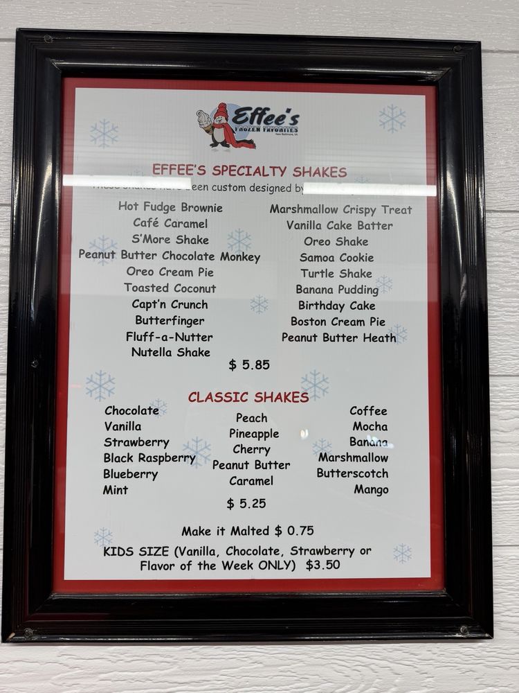 Effee's Frozen Favorites Logo