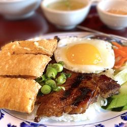 Hot Pho - #Cm Sn (35)  -  grilled pork chop, fried bean curd stuffed with shrimp paste! We keep going back for this one, toooo good (01/2024)