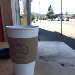 Burde Beans Coffee & Things - View down to the water from the little tables outside