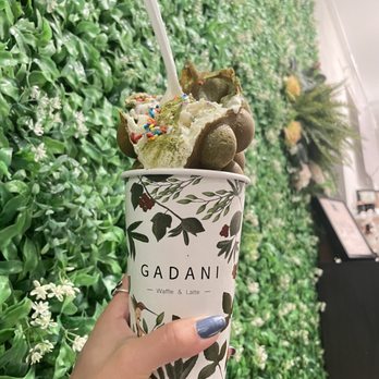Gadani - Matcha Egg Waffle + Lychee Ice Cream - Coffee & Tea Near Me - Berkeley, California