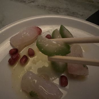 Catch - I mean look at these Japanese pickled peaches, mouthwatering - Seafood Near Me - Las Vegas, Nevada