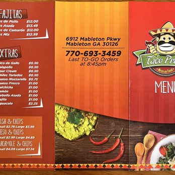 Taco Prado - Menu - Mexican Near Me - Mableton, Georgia