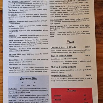 Burano’s - Back Menu - Pizza Near Me - Scarborough, Maine