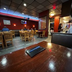 Ninja Sushi & Steak - The dining area, facing the entrance.
