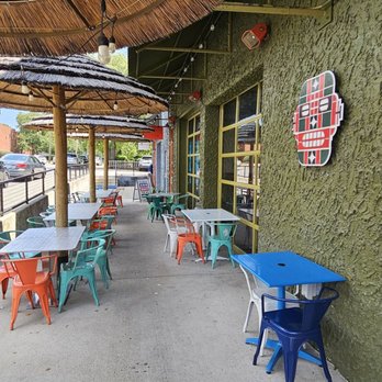 Chopper - Patio outside of Chopper with robotic Mid-Century modern vibes. - Tiki Bars Near Me - Nashville, Tennessee Chopper - Patio outside of Chopper with robotic Mid-Century modern vibes. - Tiki Bars Near Me - Nashville, Tennessee
