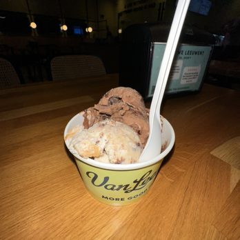 Van Leeuwen - Dark Chocolate Fudge Brownie with Brown Sugar Chocolate Honeycomb (2 scoops) - Ice Cream & Frozen Yogurt Near Me - Nashville, Tennessee