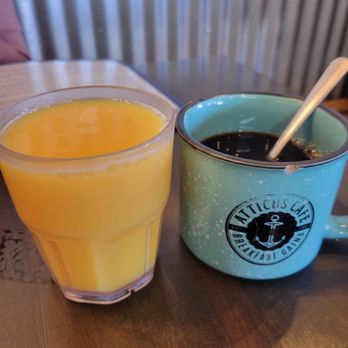 Atticus Cafe - OJ $3.75 + Cafe de Olla Hot $6 - Breakfast & Brunch Near Me - Anaheim, California Atticus Cafe - OJ $3.75 + Cafe de Olla Hot $6 - Breakfast & Brunch Near Me - Anaheim, California
